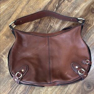 Cole Haan Elegant Brown Leather Shoulder Bag